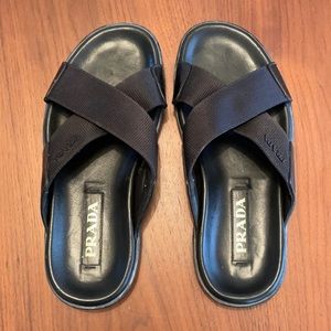 COPY - Prada Men’s Black Sandals. Gently worn.